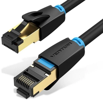 Интернет кабель Vention Cat.8 SSTP Patch Cable LAN-кабель сетевой шнур патч-корд RJ45 1.5 м Black (IKABG)