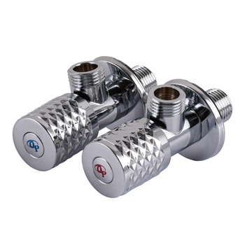 Набор кранов угловых Q Professional Exlusive керамика 1/2″X1/2″ 9999 Chrome(1уп.)