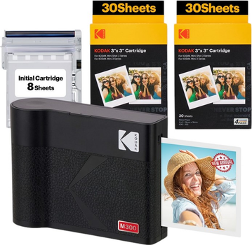 Фотопринтер Kodak Mini 3 ERA Black 3 x 3 + 60 аркушів (0192143004202)