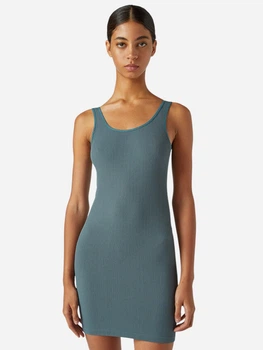 Платье короткое летнее женское Pull & Bear 9391379409a XS-S Изумрудное (KC1000000038179)