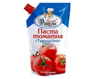 Томатна паста Традиційна 25% д/п Кухар Рішельє 270 г
