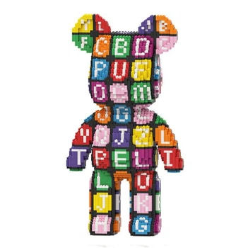 Конструктор Magic Blocks у вигляді ведмедика Bearbrick "Алфавіт"