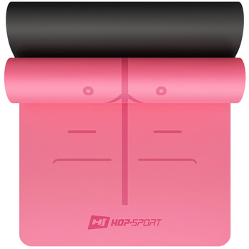 Йога-мат Hop-Sport PU 0,5см 183 x 68см HS-P005GM розовый