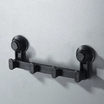 Вешалка для ванной на вакуумных присосках IwConcept RS-8 Black