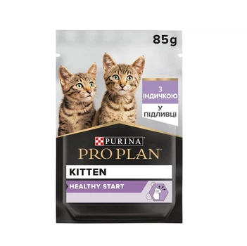 Вологий корм Purina Pro Plan Veterinary Diets Junior Nutrisavour Шматочки з індичкою для кошенят 10 шт х 85 г (7613034767646)