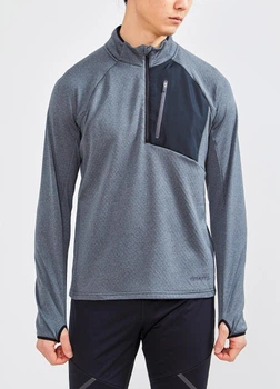 Спортивная флисовая кофта мужская CRAFT Core Trim Thermal Midlayer 1909500-975000 Dark Grey/Melange XXL