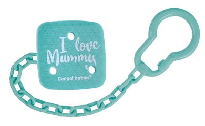 Цепочка к пустышке "I Love Mummy" Зеленый Canpol Babies (5903407024349)