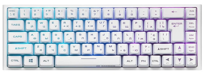 Игровая Механическая Клавиатура E-YOOSO Z686 с Подсветкой Клавиш RGB Hot-Swap Белая Ru/Eng