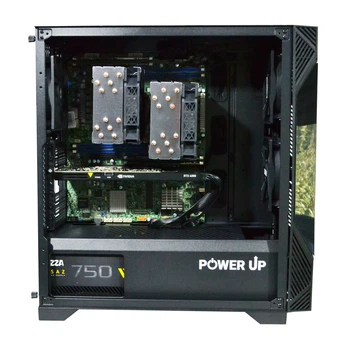 Двухпроцессорная рабочая станция PowerUp #442 Xeon E5 2680 v4 x2 / 64 GB / SSD 1TB / NVIDIA Quadro RTX4000 8GB для 3D моделирования видеомонтажа рендеринга для инженеров и архитекторов