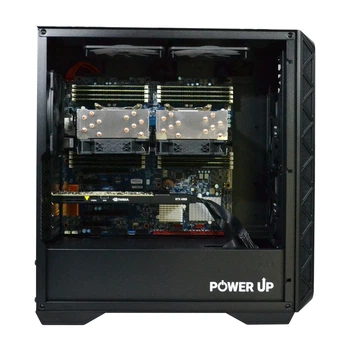 Двухпроцессорная рабочая станция PowerUp #458 Xeon E5 2699 v4 x2 / 32 GB / SSD 512GB / NVIDIA Quadro P4000 8GB для 3D моделирования видеомонтажа рендеринга для инженеров и архитекторов