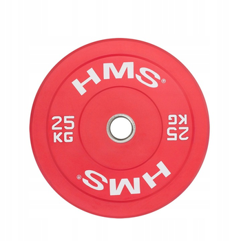 Диск олімпійський HMS Bumper 25 кг червоний (5907695520729)