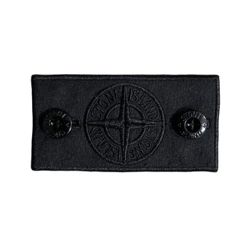 Патч Стон Айленд (Stone Island) Black Ghost + 2 гудзики Чорний