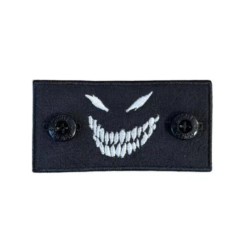 Патч Стон Айленд (Stone Island) ZXC Ghost Glow + 2 пуговицы Черный