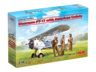 Сборная модель ICM Stearman PT-17 с американскими кадетами 32051