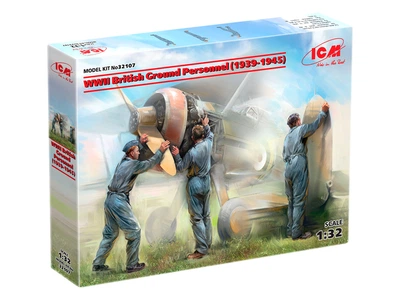 Сборная модель ICM Наземный персонал ВВС Великобритании II СВ 1939-1945 3 фигуры 32107