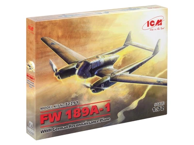 Сборная модель ICM FW 189A-1, Немецкий самолет-разведчик 2 Мировой войны 72291