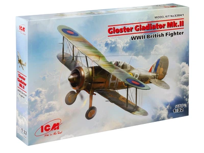 Сборная модель ICM Gloster Gladiator Mk.II, Британский истребитель II СВ 32041