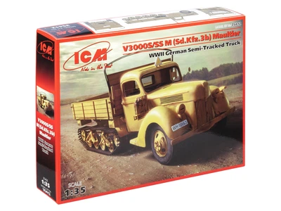Сборная модель ICM V3000S/SS M Sd.Kfz.3b Maultier, немецкий полугусеничный автомобиль времен Второй мировой войны 35412