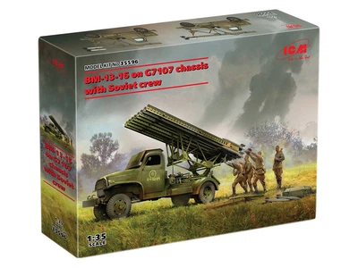 Сборная модель ICM БМ-13-16 на шасси G7107 с советским расчетом 35596