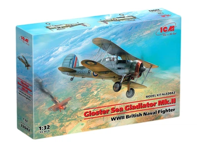 Сборная модель ICM Gloster Sea Gladiator Mk.II, Британский морской истребитель II СВ 32042