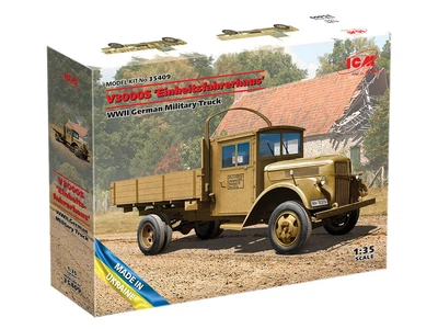 Сборная модель ICM V3000S "Einheitsfahrerhaus", немецкий военный грузовик 2СВ 35409