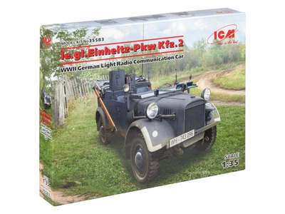 Сборная модель ICM le.gl.Einheitz-Pkw Kfz.2, Немецкий легковой автомобиль радиосвязи 2СВ 35583