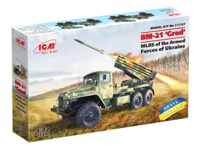 Сборная модель ICM БМ-21 "Град", РСЗО Вооруженных сил Украины 72707