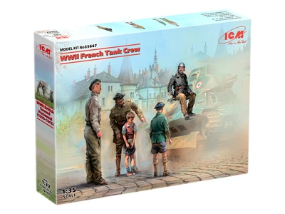 Сборная модель ICM Французский танковый экипаж II СВ 4 фигуры 35647