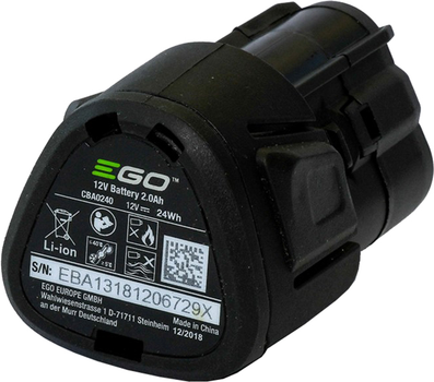 Аккумуляторная батарея EGO CBA0240 для инструмента CHT2001E EGO 2 А*ч, 12 В (0400123002)
