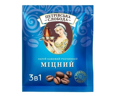 Кофе растворимый 3в1 со вкусом Крепкий 25 пак Петровская слобода 500 g