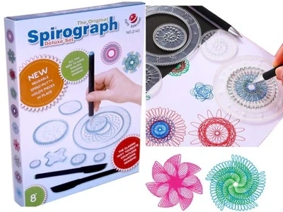 Набір Gadget Master Spirograph Deluxe для крислювання спирографом 22 шаблони 3 ручки