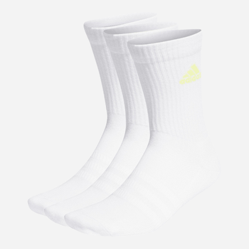 Набір чоловічих шкарпеток високих бавовняниз 3 пари Adidas IK0352 Cushioned Crew Socks 3P M Білий (4066763661564)