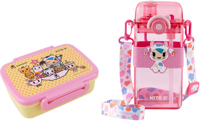 Набор Kite Tokidoki Ланчбокс 420 мл + Бутылочка для воды 500 мл Розовая (SET_TK22-160/TK24-1203)
