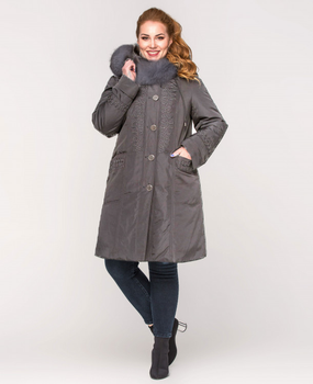 Зимове плащове пальто Mangus М355 50/52 темно сіре