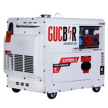 Дизельний генератор GUCBIR GJD7000S-3 трифазний на 15 літрів 50 Гц, 6-7 кВт