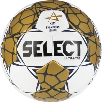 Гандбольный мяч Select ULTIMATE EHF CHAMPIONS LEAGUE V23 бело-золотой Размер 2 161185-990