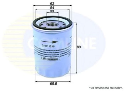 Масляный фильтр Comline Nissan (аналог WL7166/OC218) (CNS11216)