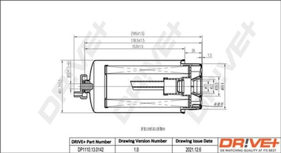 Топливный фильтр Drive+ Ford Transit 2.0-2.4 00- (DP1110.13.0142)