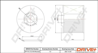 Топливный фильтр Drive+ Citroen C4 2.0 HDI 09- (DP1110.13.0149)