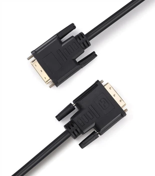 Кабель Prologix DVI - DVI (M/M), Single link,18+1, 3 м, Чорний (PR-DVI-DVI-P-05-28-3m)