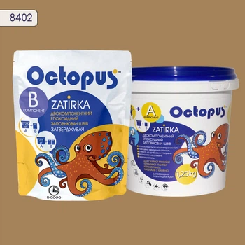Затирка для плитки Octopus Zatirka карамельная 8402 эпоксидная 1,25 кг