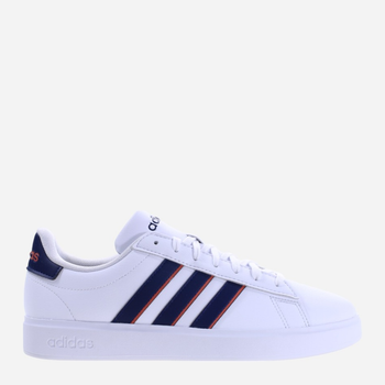 Tenisówki męskie z eko skóry adidas Grand Court 2.0 ID2947 40.5 Biały/Bakłażan (4066764967290)