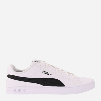 Tenisówki męskie z eko skóry Puma Smash Vulc V3 LO 380752-02 44 Biały/Czarny (4063699547597)