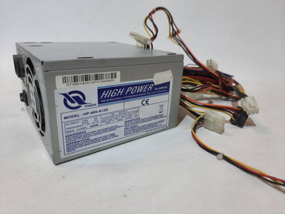 Блок питания 400 Вт High Power, 24+4 pin, питание видеокарты - Нет, 80 мм, ATX, HP-400-A12S Б/У