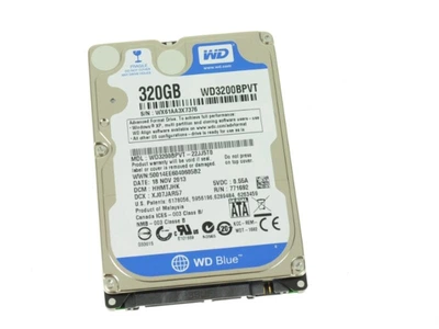 Жесткий диск 320 ГБ Western Digital (2.5", 5400 об/мин, 8 МБ, SATAII, WD3200BPVT) Б/У