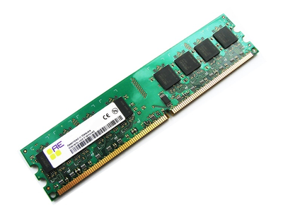 Оперативная память 1 ГБ, DDR2, для ПК, Aeneon (800 МГц, 1.8 В, CL5, AET760UD00-25D) Б/У
