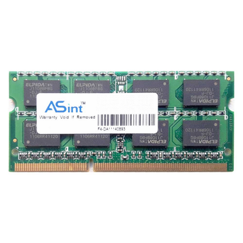 Оперативная память 4 ГБ, DDR3, для ноутбуков, ASint (1333 МГц, 1.5 В, CL9, SSA302G08-GDJEC) Б/У