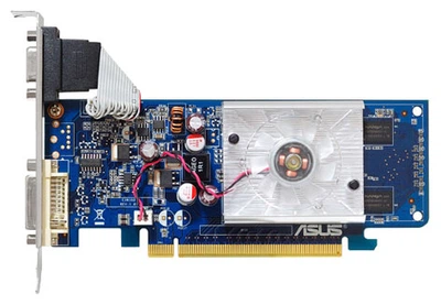 Видеокарта ASUS GeForce 8400 GS (512 МБ, GDDR2, 64 бит, 567/800 МГц, VGA, DVI, Нет EN8400GS/P/512M Б/У