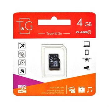 Карта памяти MicroSDHC 4GB UHS-I Class 10 T&G (TG-4GBSDCL10-00)