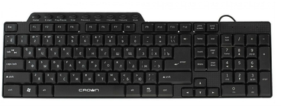 Клавіатура провідна Crown 520B USB (USB, RU/UKR) Б/В
